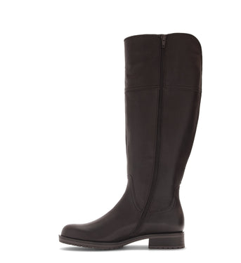 Bottes marron en cuir lisse