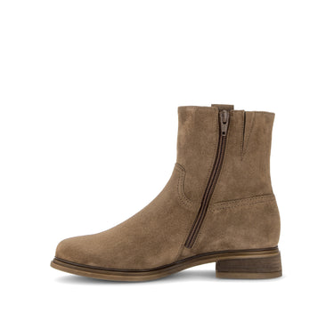 Bottines marron en cuir velours