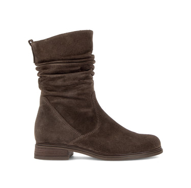 Bottines cognac en cuir velours