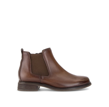 Bottines cognac en cuir lisse