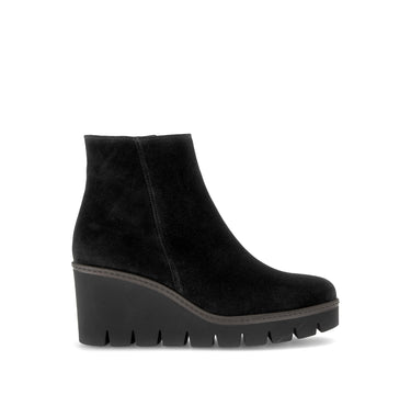 Bottines noires en cuir velours