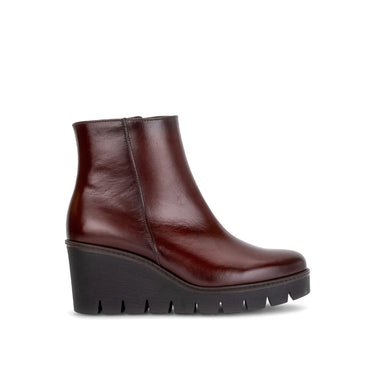 Bottines cognac en cuir lisse