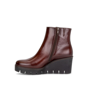 Bottines cognac en cuir lisse