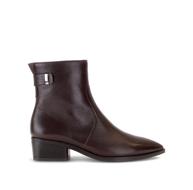 Bottines rouges en cuir lisse