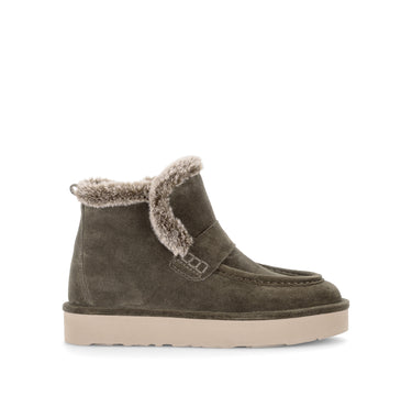 Bottines vertes en cuir velours