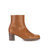 Bottines marron en cuir lisse