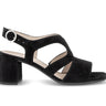 Sandales noires en cuir vue extérieure