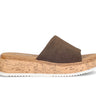 Mules marron en cuir vue extérieure