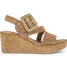 Sandales marron en cuir vue extérieure