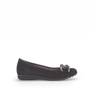 Ballerines noirs en cuir velours