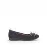 Ballerines noirs en cuir velours