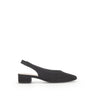 Slings noirs en cuir velours
