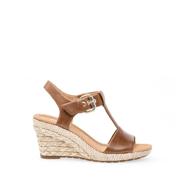 Sandales cognac en cuir