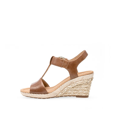 Sandales cognac en cuir