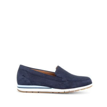 Ballerines bleues en cuir velours