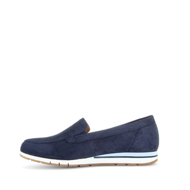Ballerines bleues en cuir velours