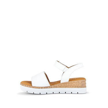 Sandales blanches en cuir