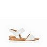 Sandales blanches en cuir grainé