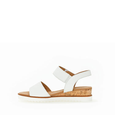 Sandales blanches en cuir grainé
