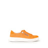 Baskets orange en cuir velours