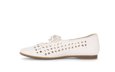 Ballerines beiges en cuir lisse vue intérieure