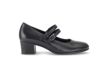 Escarpins noirs en cuir lisse