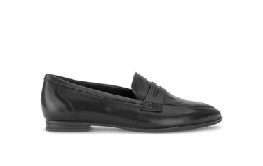 Mocassins noirs en cuir lisse