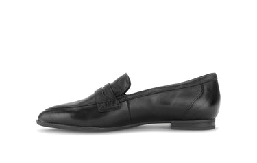 Mocassins noirs en cuir lisse