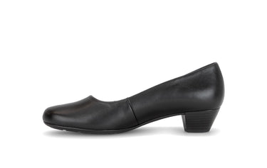 Escarpins noirs en cuir lisse