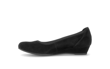 Ballerines noires en cuir velours