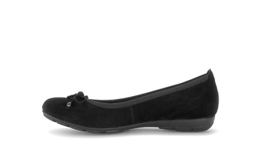 Ballerines noires en cuir velours