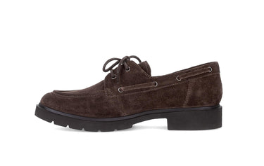 Mocassins marron en cuir velours