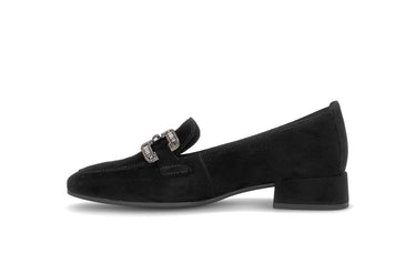 Mocassins noirs en cuir velours