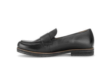 Mocassins noirs en cuir lisse