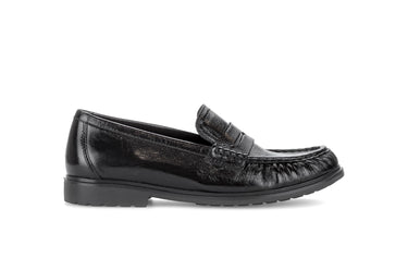Mocassins noirs en cuir verni