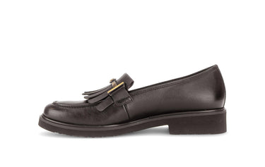Mocassins marron en cuir lisse
