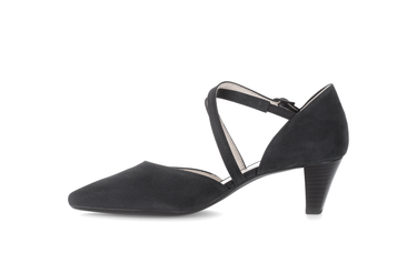 Escarpins bleus en cuir