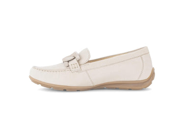 Mocassins dorés en cuir