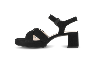 Sandales noires en cuir