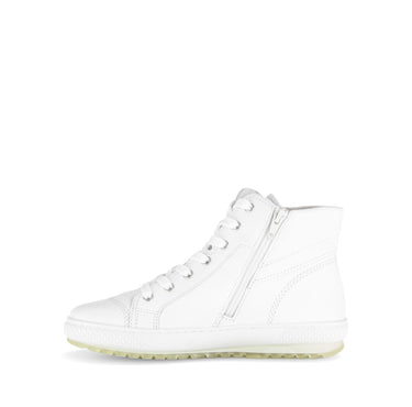 Baskets montantes blanches en cuir