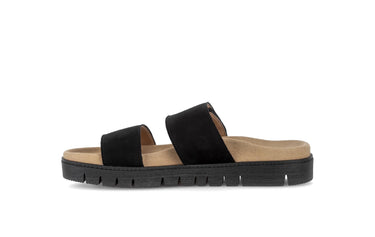 Mules noires en cuir