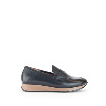 Baskets noires en cuir lisse