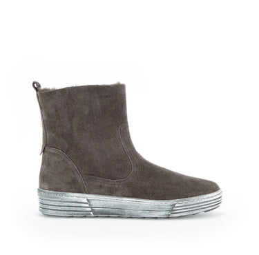 Bottines grises en cuir