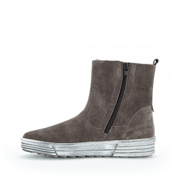 Bottines grises en cuir