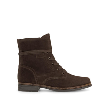 Bottines à lacets marron en cuir
