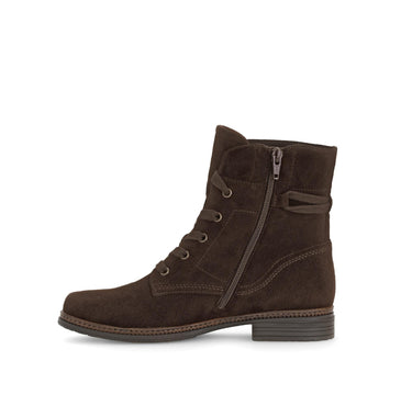 Bottines à lacets marron en cuir