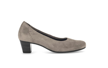 Escarpins taupe en cuir