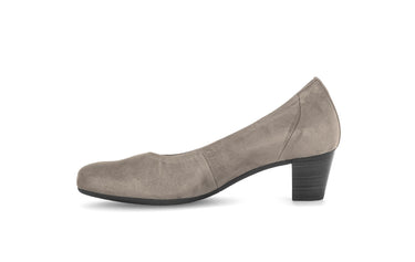 Escarpins taupe en cuir
