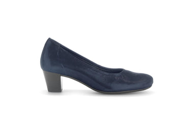 Escarpins bleus en cuir