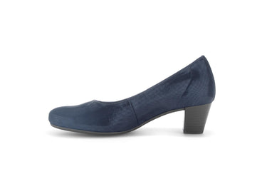 Escarpins bleus en cuir